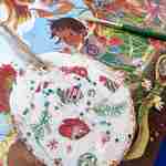skończona bombka w stylu decoupage