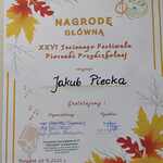 Jesienny dyplom. Nagroda główna Kuba Piecka.
